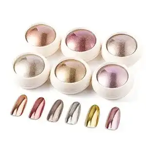 nagel-puder-bishengyf-rosegold-chrome-glitzerpuder-6-stueck