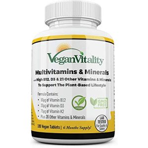 Nahrungsergänzungsmittel für Veganer Vegan Vitality, 180 Tabl.