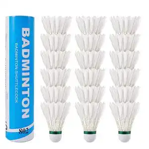 Naturfederbälle Fostoy 18 Stück Gänsefeder Badminton