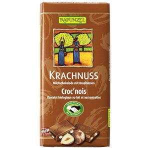 Nussschokolade Rapunzel Bio Krachnuss Vollmilch, (12 x 100 g)