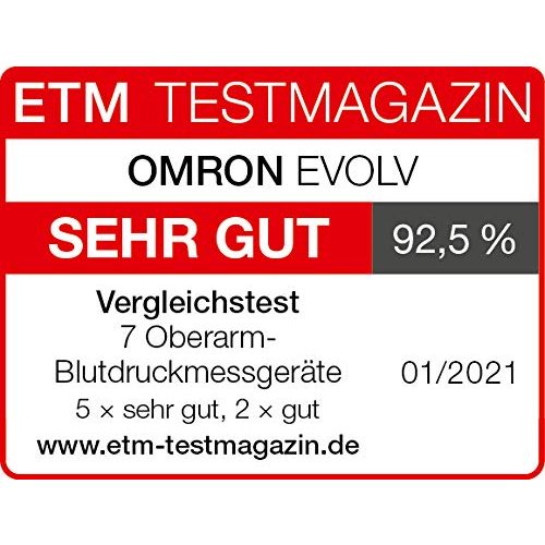 Oberarm-Blutdruckmessgerät Omron EVOLV smart, All-in-One