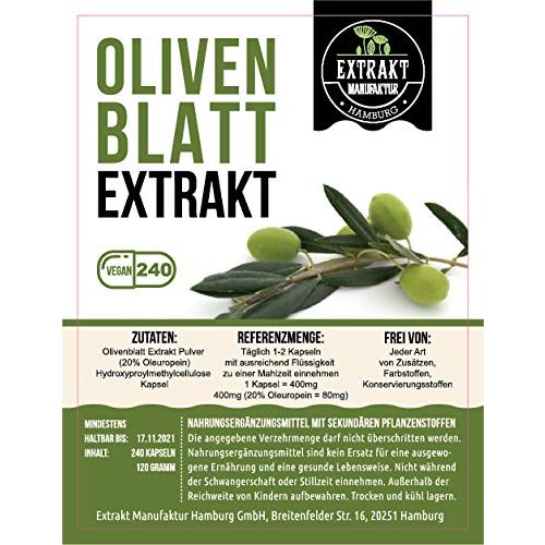 Olivenblattextrakt foodfrog Olivenblatt EXTRAKT, 240 KAPSELN