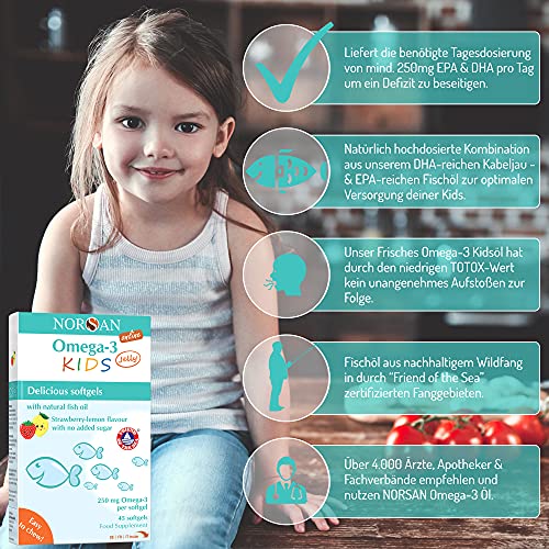 Omega-3 für Kinder NORSAN Premium Omega 3 KIDS Jelly 45