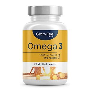 Omega-3 gloryfeel Omega 3 (400 Kapseln), 1.000mg Fischöl
