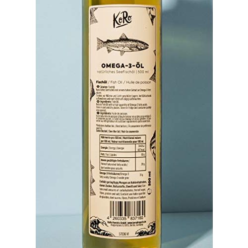 Omega-3-Öl KoRo, Omega 3 Fischöl 500 ml, hochwertig