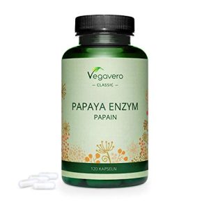 Papain Vegavero PAPAYA Enzym ® HOCHDOSIERT, 120 Kapseln