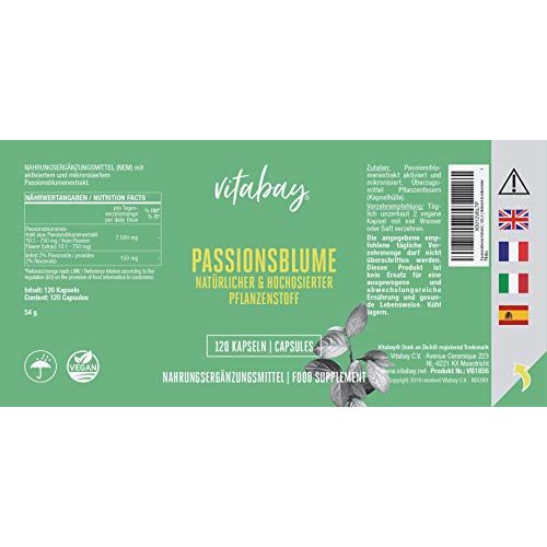 Passionsblume-Kapseln vitabay Passionsblume Extrakt 750mg