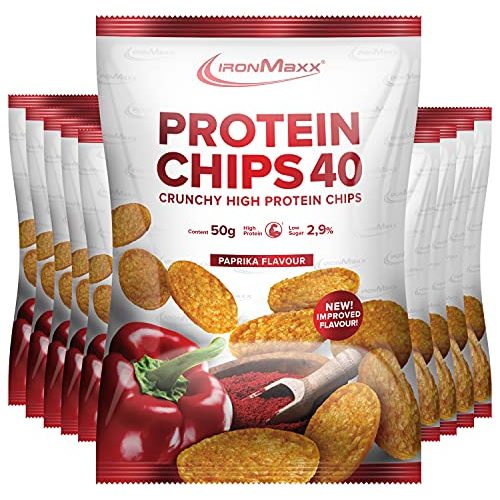 Die beste protein chips ironmaxx protein chips paprika 10x 50 g beutel Bestsleller kaufen