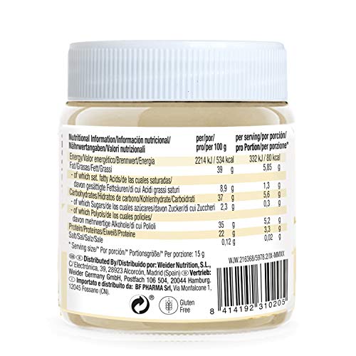 Protein-Creme Weider Nut Protein, Weiße-Schokolade, 250 g