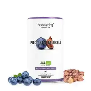 Protein-Müsli foodspring Bio Protein Müsli, Heidelbeere-Tigernuss