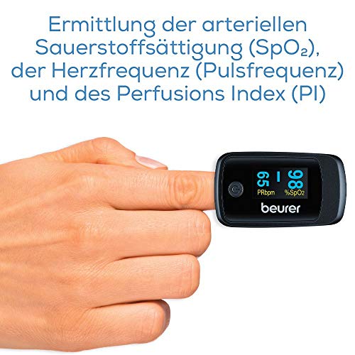 Pulsoximeter Beurer PO 45, schmerzfreie Anwendung, Farbdisplay