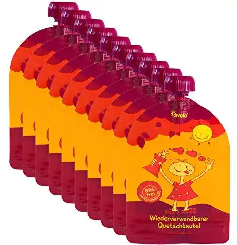 Quetschbeutel wiederverwendbar divata MINI Quetschies, 10er Set
