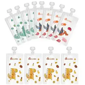 Quetschbeutel wiederverwendbar Lictin, 210ml (12er Set)