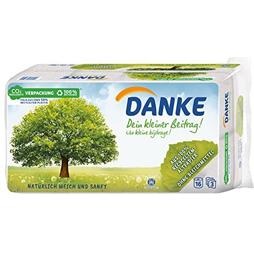 Recycling-Toilettenpapier Danke Toilettenpapier 3-lagig, 3 Pack