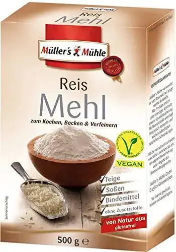 Reismehl Müllers Mühle Reis Mehl 8x500g