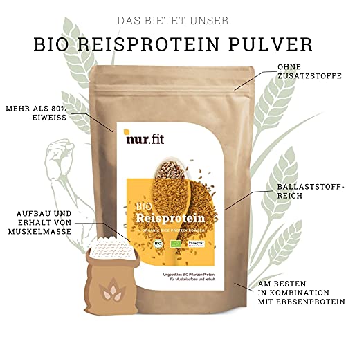 Reisprotein (bio) Nurafit nur.fit, 500g mit 90 % Proteingehalt