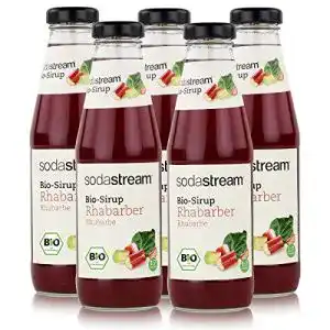 Rhabarbersaft SodaStream Getränke-Bio-Sirup Rhabarber, 5er