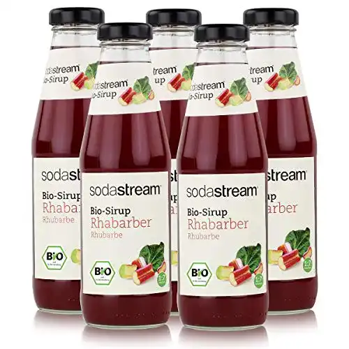 Rhabarbersaft SodaStream Getränke-Bio-Sirup Rhabarber, 5er