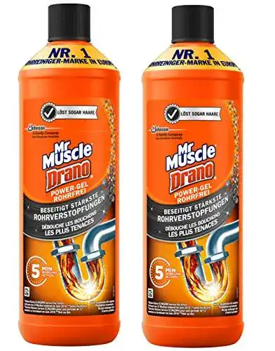 Rohrreiniger Drano Power Gel, 2er Pack (2 x 1000 ml)