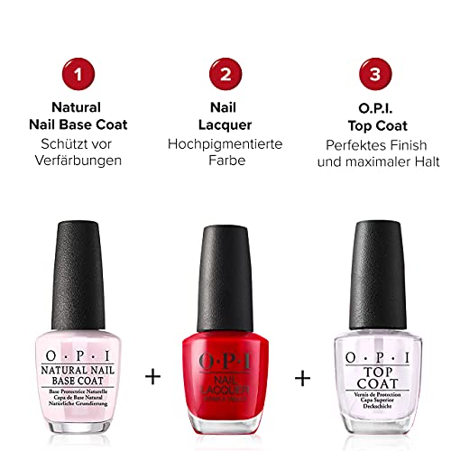 Roter Nagellack OPI Nail Lacquer Big Apple Red, bis zu 7 Tage