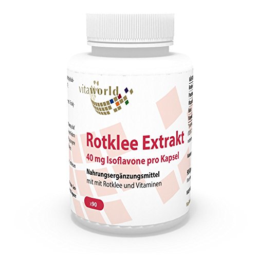 Rotklee-Kapseln Vita World Rotklee Extrakt 500mg + B Vitamine