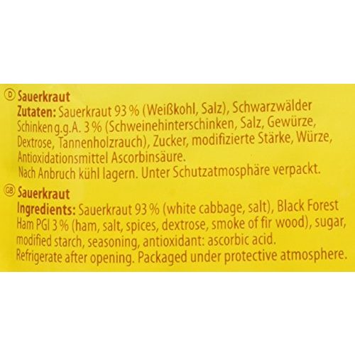 Sauerkraut Kühne mit Schwarzwälder Schinken, (10 x 400 g)