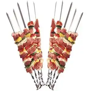 Schaschlikspieße Praknu 12 Grillspieße aus Edelstahl 60cm