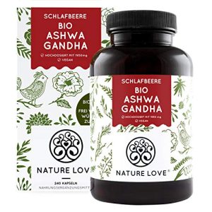 Schlafmittel Nature Love ® Bio Ashwagandha – Hochdosiert