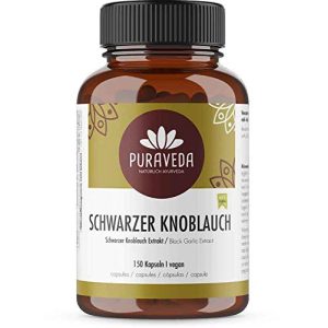Schwarzer-Knoblauch-Kapseln Puraveda Biotiva, 150 Kapseln, 10:1