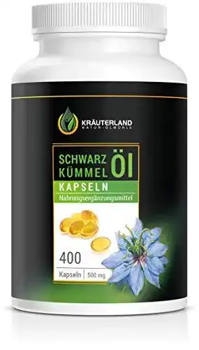 Schwarzkümmelöl-Kapseln Kräuterland Natur-Ölmühle 100% rein