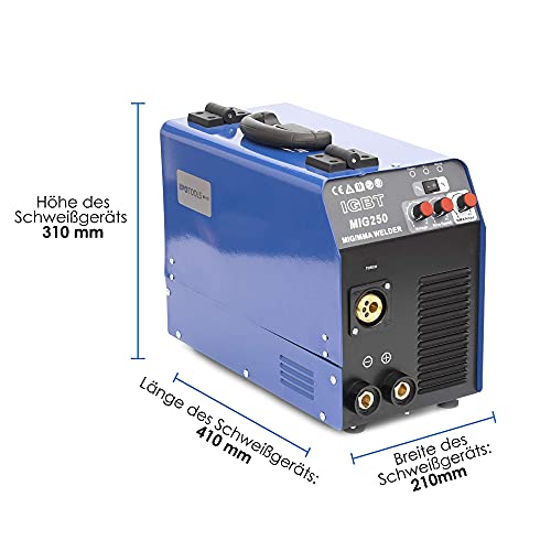 Schweißgerät IPOTOOLS MIG-250 Inverter MIG MAG, 250 Ampere
