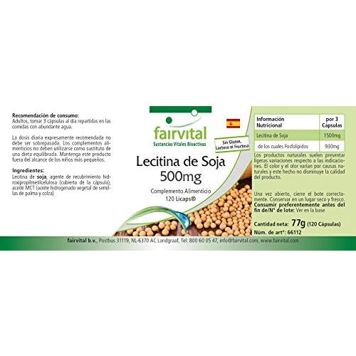 Soja-Lecithin fairvital Soja Lecithin 500mg, 120 LiCaps®