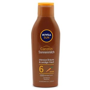 Sonnencreme NIVEA Sun Carotin LSF 6 Sonnenmilch, (200 ml)