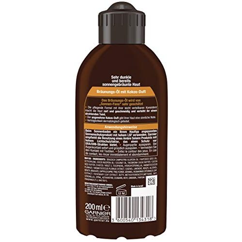 Sonnenöl Garnier Bräunungs-Öl für Gesicht und Körper, 200 ml