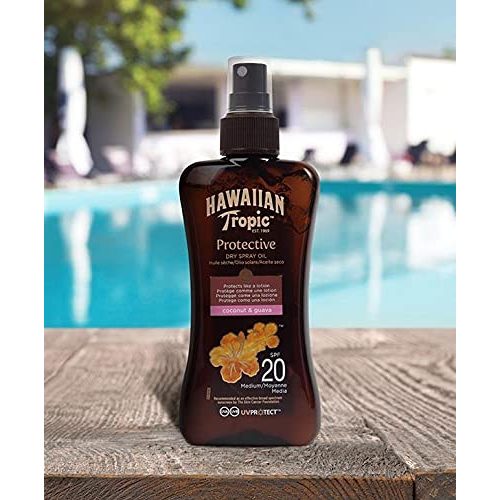 Sonnenöl HAWAIIAN Tropic Protective Dry Spray Oil LSF 20, 200ml