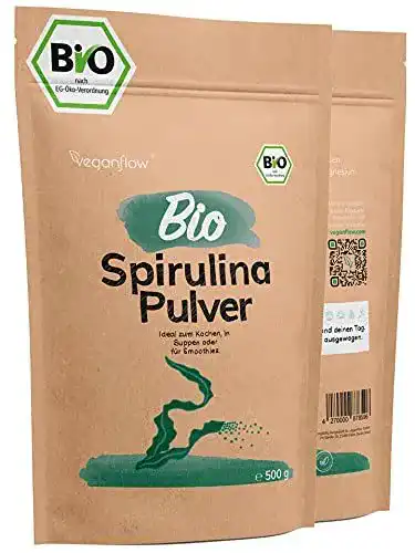 Spirulina-Pulver veganflow ® Spirulina Pulver Bio 500g