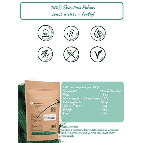 Spirulina-Pulver veganflow ® Spirulina Pulver Bio 500g