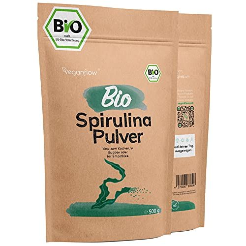 Spirulina-Pulver veganflow ® Spirulina Pulver Bio 500g