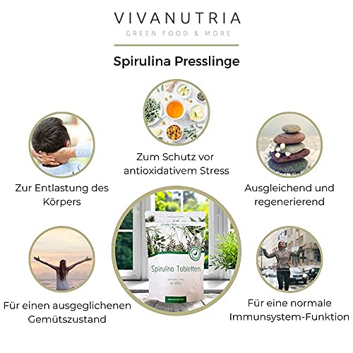 Spirulina Vivanutria Presslinge 1000g aus kontrolliertem Anbau