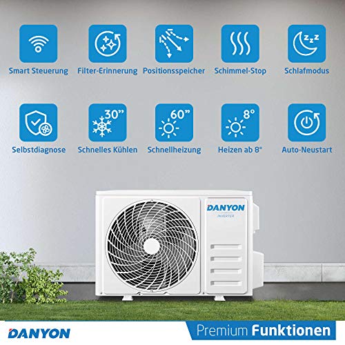 Split-Klimaanlage DANYON Premium Set – für 55 qm, 12000 BTU