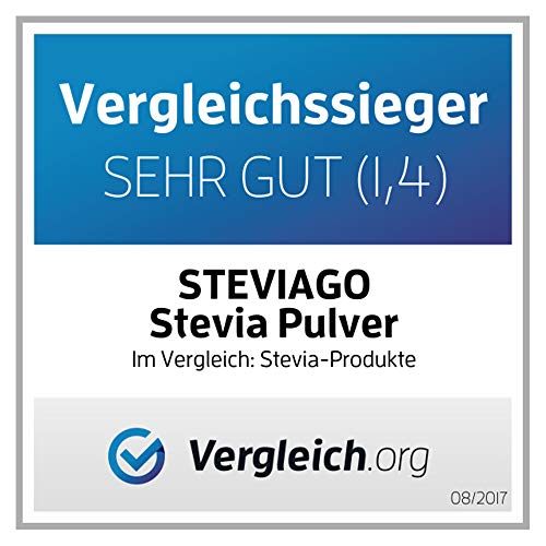 Stevia STEVIAGO Pulver (Steviosid) Extrakt, 25g, mit Dosierlöffel