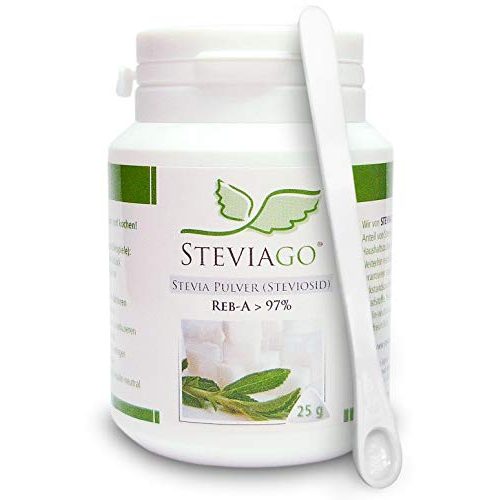 Die beste stevia steviago pulver steviosid extrakt 25g mit dosierloeffel Bestsleller kaufen