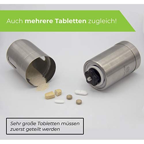 Tablettenmörser Premium I Feinstes Pulver, deutsche Anleitung