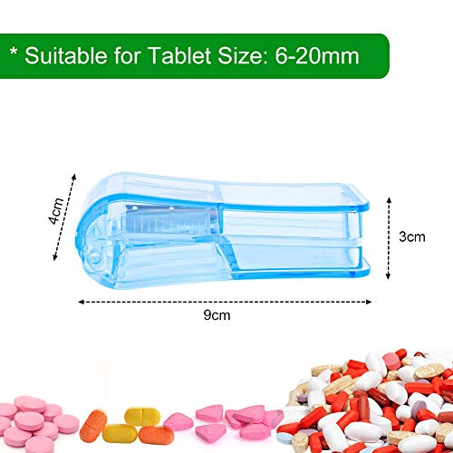 Tablettenteiler XCOZU , Tragbar mit Edelstahlklinge, 2-in-1