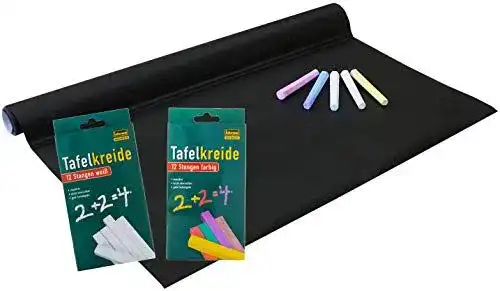 Tafelfolie Idena – selbstklebend, inklusive 28 Kreiden, 45 x 200 cm