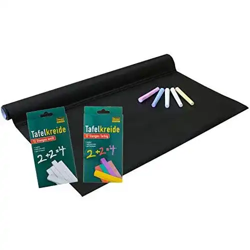 Tafelfolie Idena – selbstklebend, inklusive 28 Kreiden, 45 x 200 cm