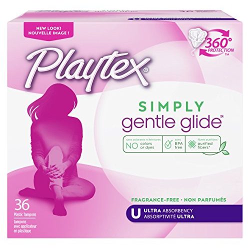 Tampon Playtex Simply Gentle Glide, geruchlos, saugfähig, 36 Stck