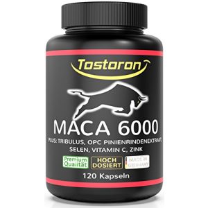 Testosteron-Booster Tostoron MACA 6000 hochdosiert, 120 Kaps.