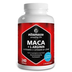 Testosteron-Booster Vitamaze – amazing life Maca Kapseln, 240 St.