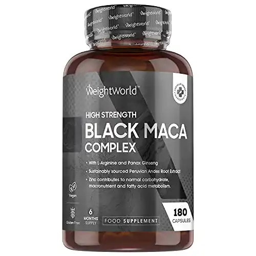 Testosteron-Booster WeightWorld Maca Schwarz 5000mg, 180 St.